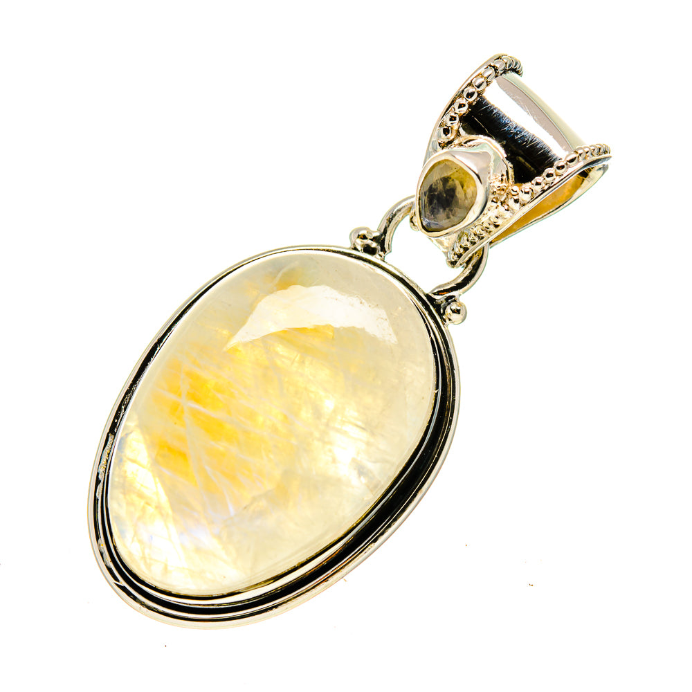 Rainbow Moonstone Pendants handcrafted by Anasilvercos - PD745879
