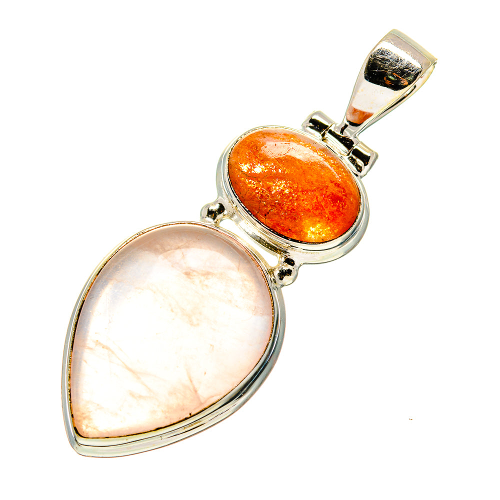Rose Quartz Pendants handcrafted by Anasilvercos - PD746023