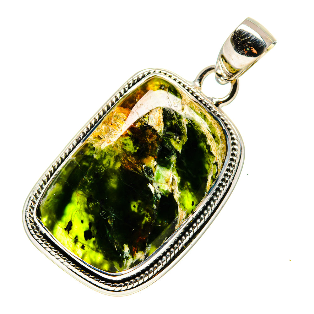 Australian Green Opal Pendants handcrafted by Anasilvercos - PD746089