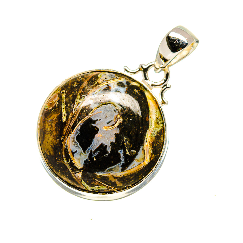 Marston Marble Fossil Pendants handcrafted by Anasilvercos - PD746136