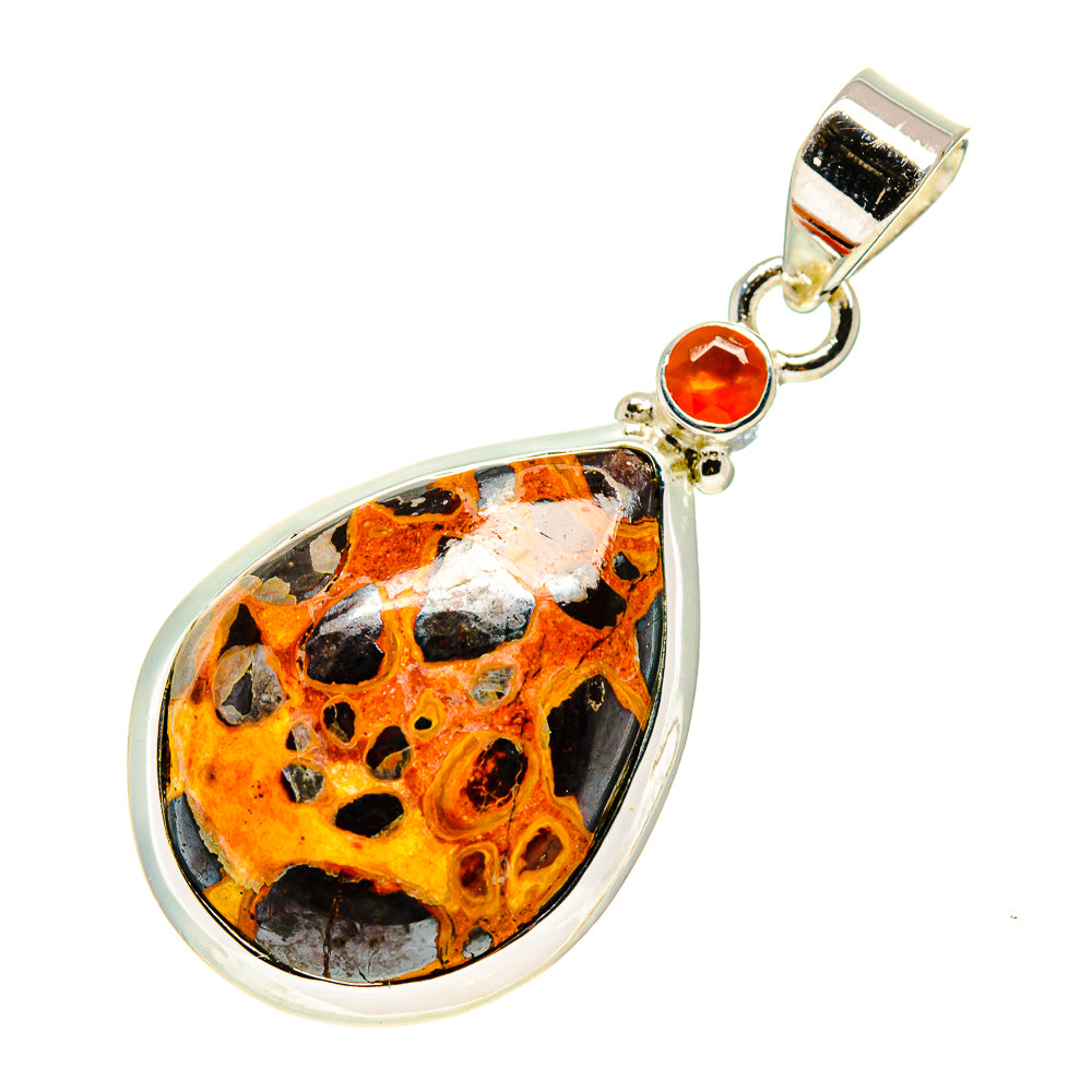 Chert Breccia, Carnelian Pendants handcrafted by Anasilvercos - PD746177