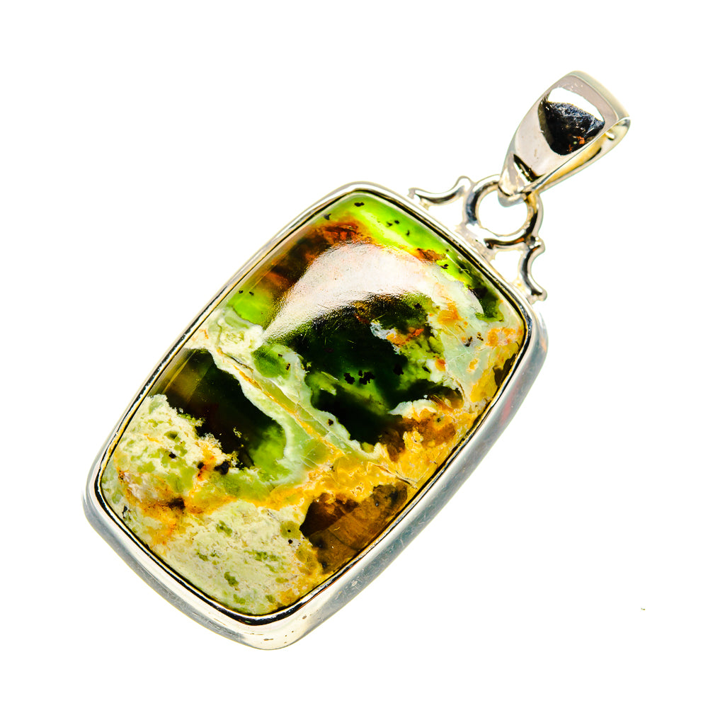 Australian Green Opal Pendants handcrafted by Anasilvercos - PD746344