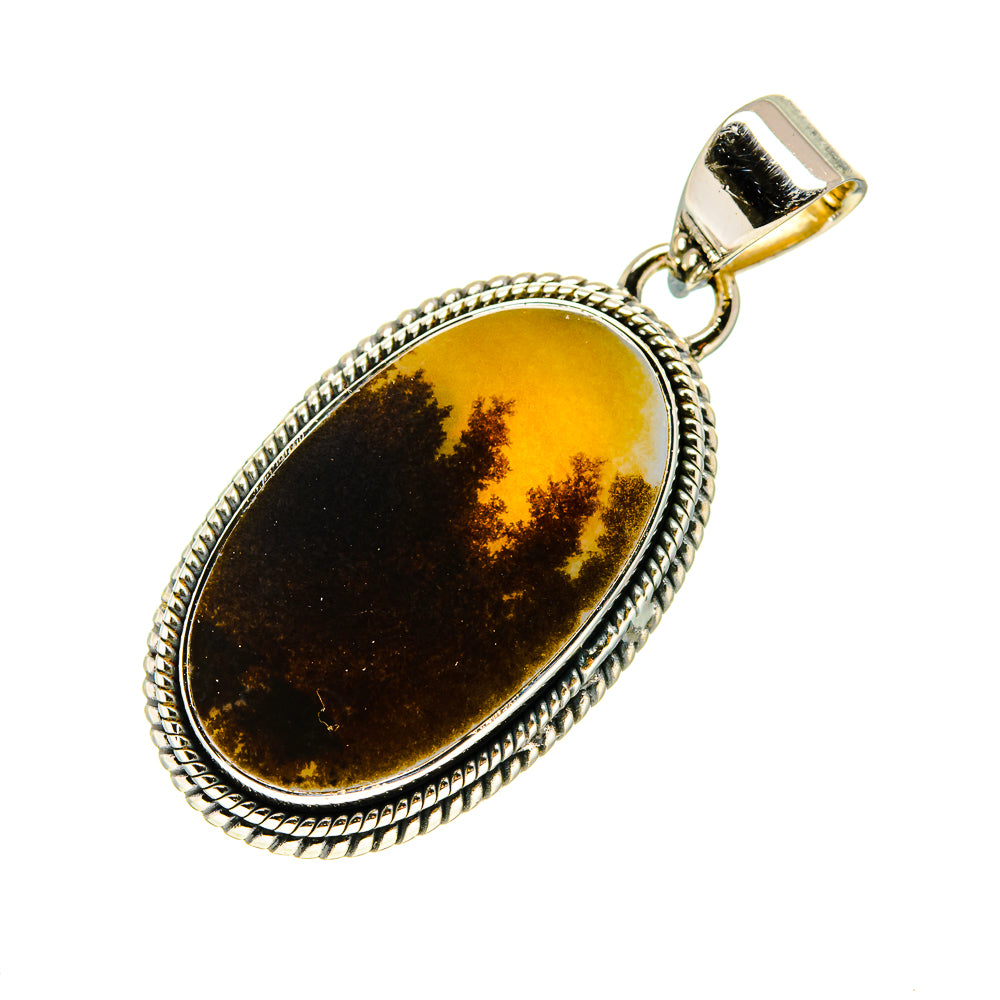 Scenic Dendritic Agate Pendants handcrafted by Anasilvercos - PD746351
