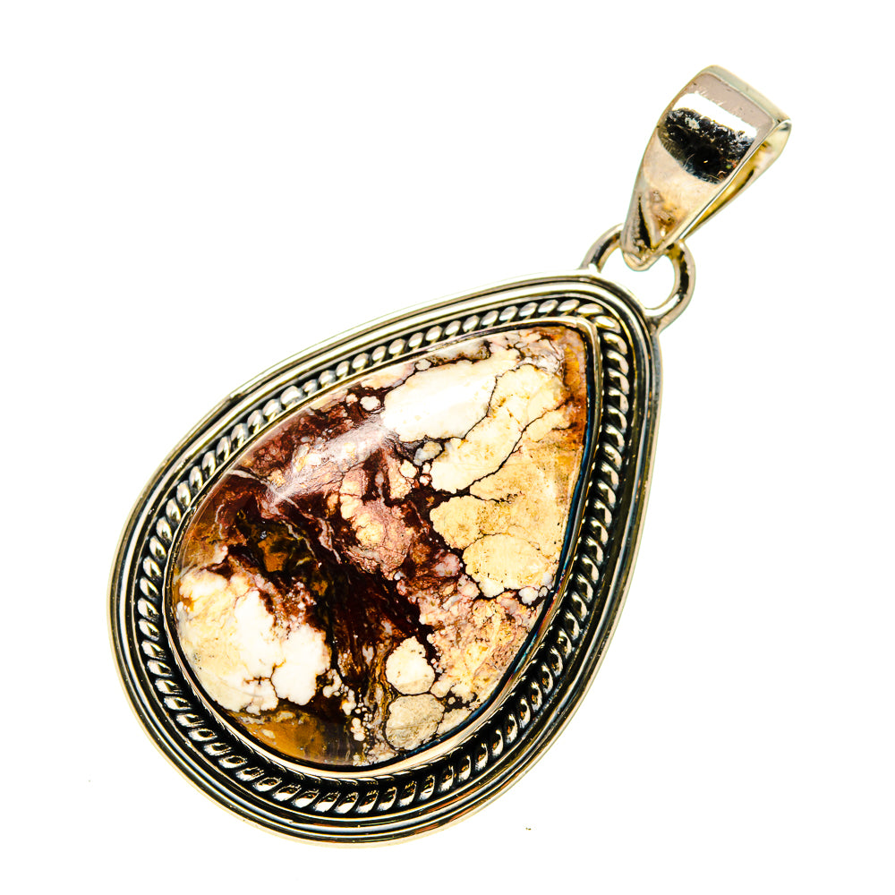 Peanut Wood Jasper Pendants handcrafted by Anasilvercos - PD746694