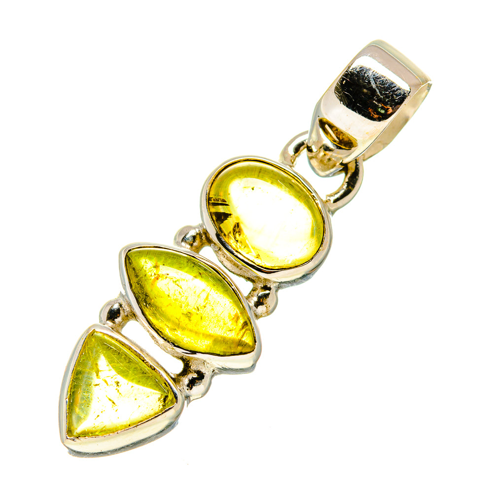 Olive Quartz Pendants handcrafted by Anasilvercos - PD746721