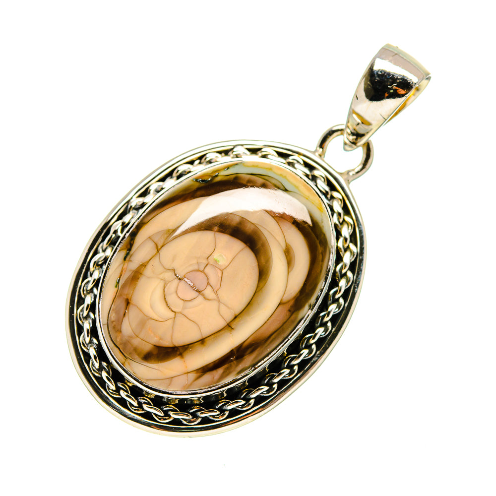 Peanut Wood Jasper Pendants handcrafted by Anasilvercos - PD746722