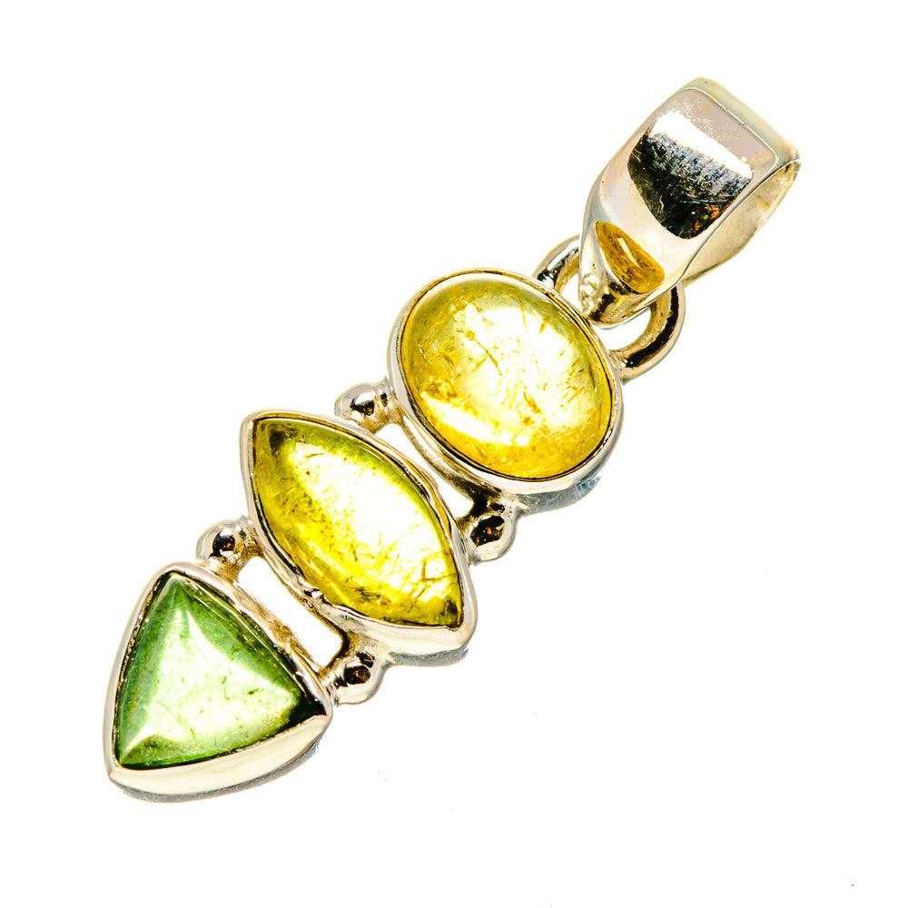 Olive Quartz Pendants handcrafted by Anasilvercos - PD746727