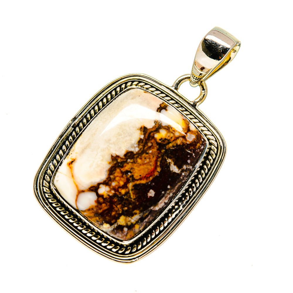 Peanut Wood Jasper Pendants handcrafted by Anasilvercos - PD746768 - Photo 2