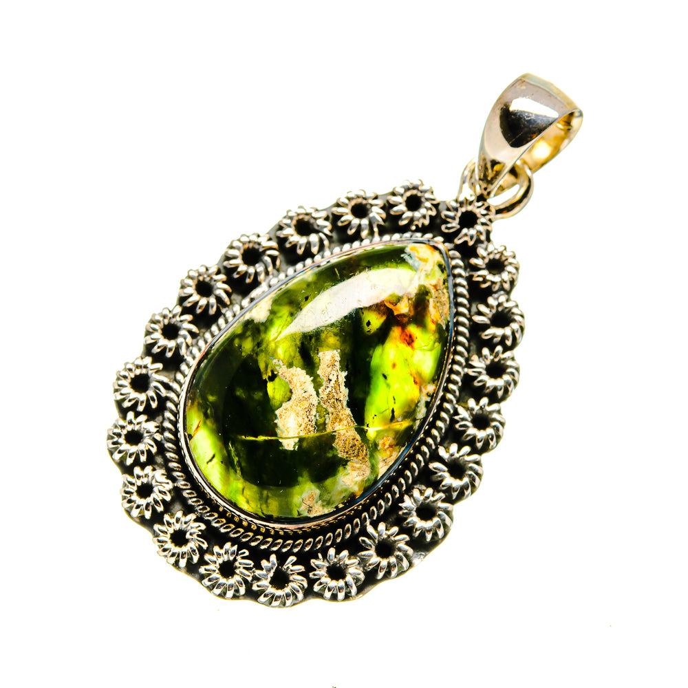 Australian Green Opal Pendants handcrafted by Anasilvercos - PD746771
