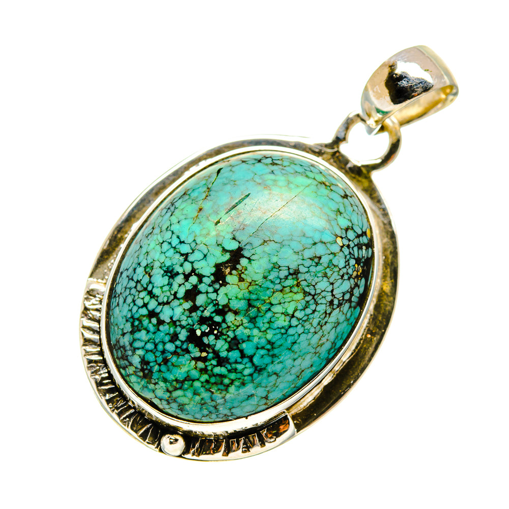 Tibetan Turquoise Pendants handcrafted by Anasilvercos - PD746808