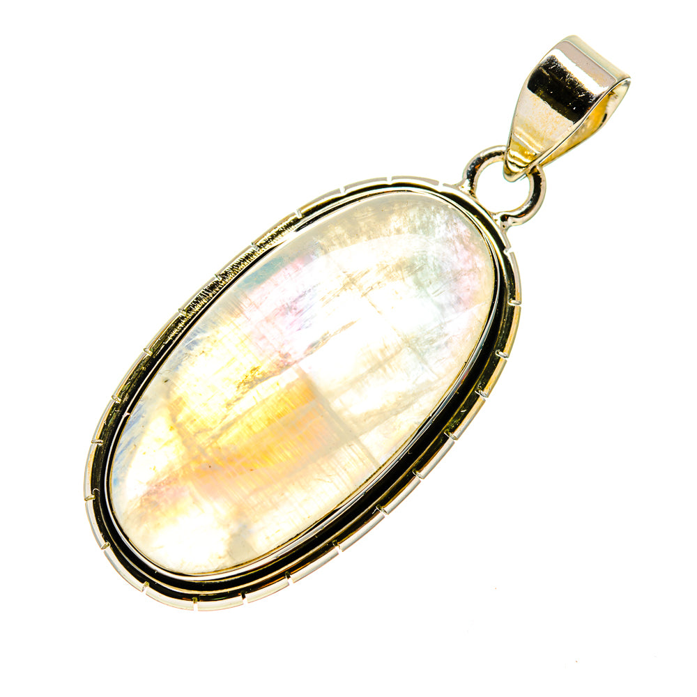 Rainbow Moonstone Pendants handcrafted by Anasilvercos - PD746827