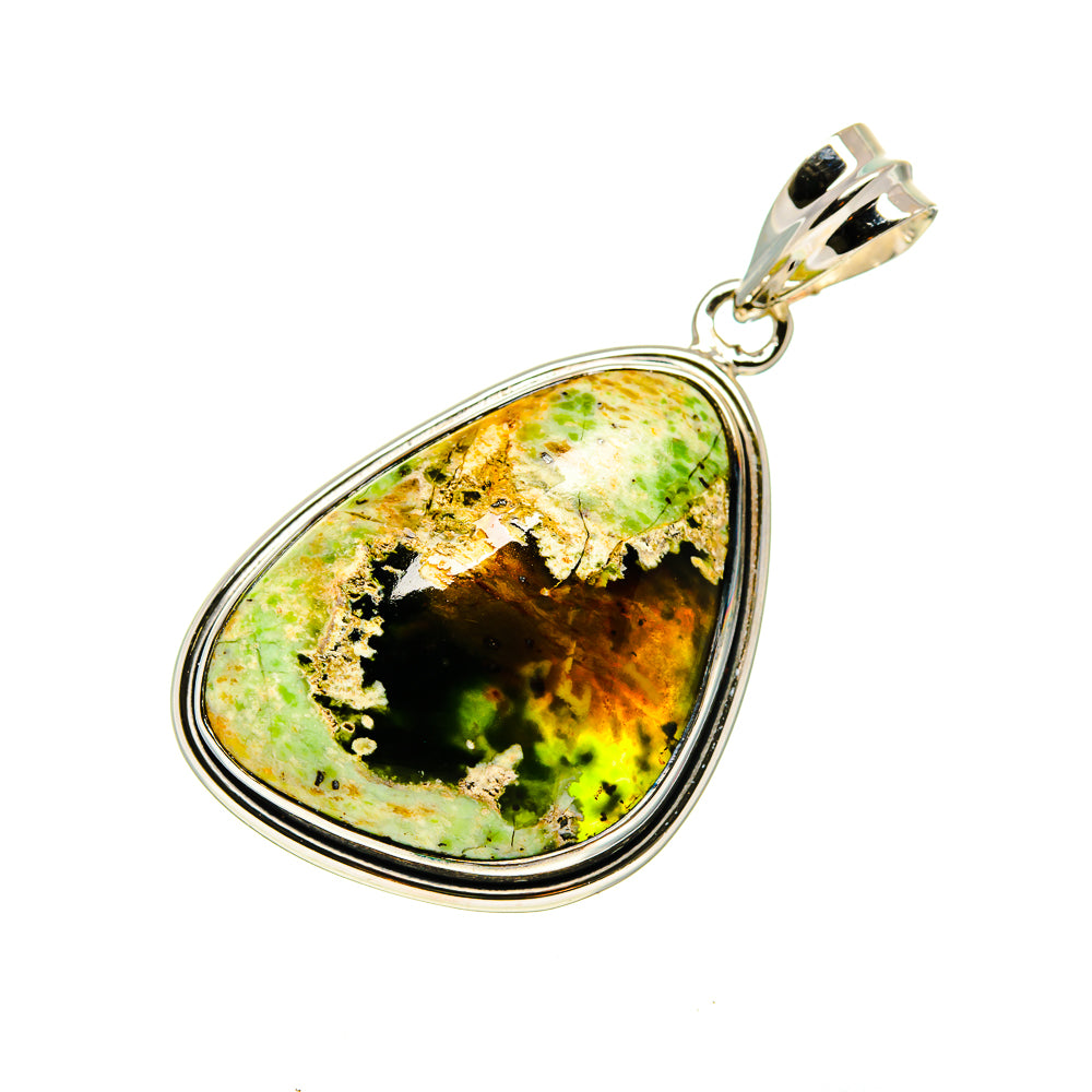 Australian Green Opal Pendants handcrafted by Anasilvercos - PD746915