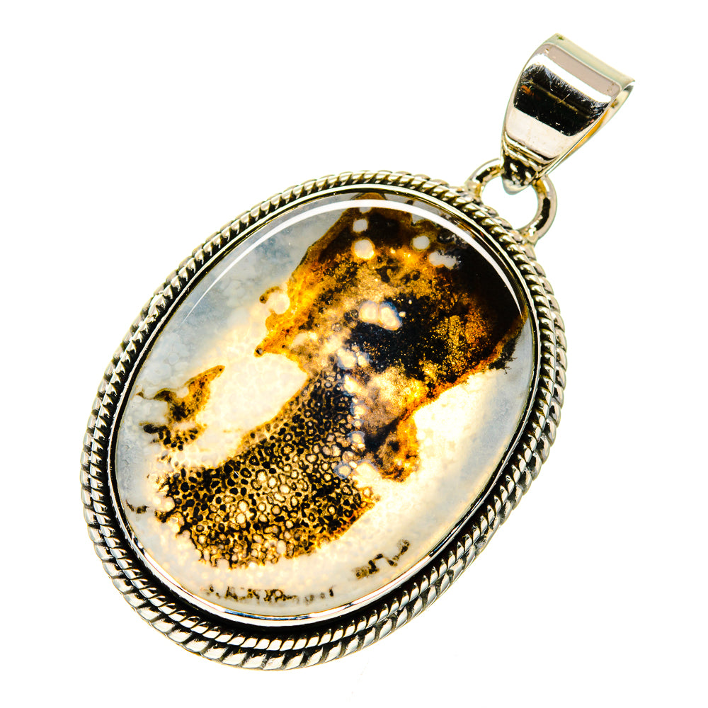 Scenic Dendritic Agate Pendants handcrafted by Anasilvercos - PD746918