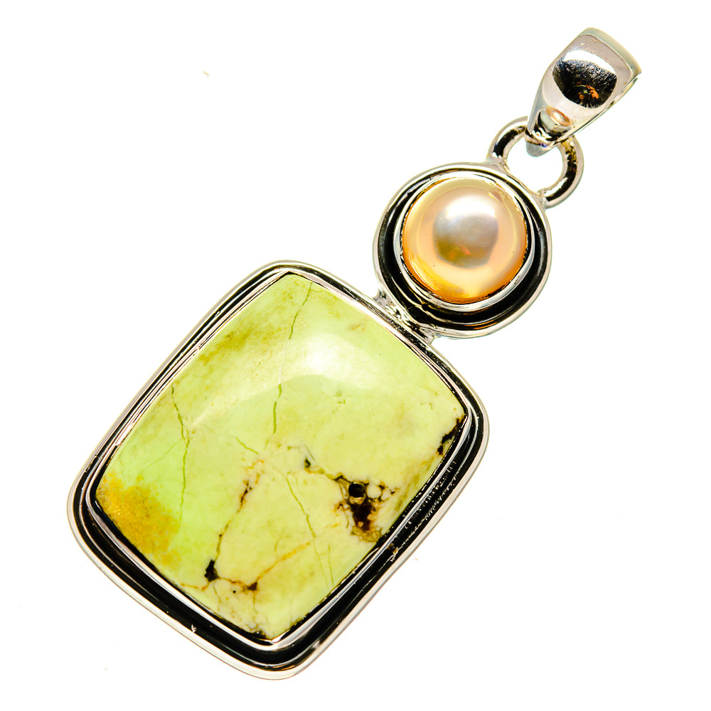 Lemon Chrysoprase Pendants handcrafted by Anasilvercos - PD747024