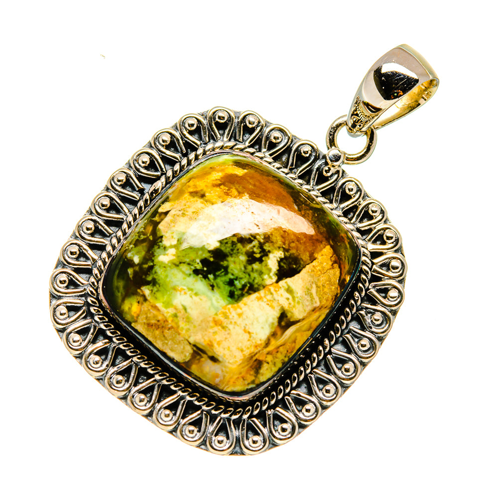 Australian Green Opal Pendants handcrafted by Anasilvercos - PD747066