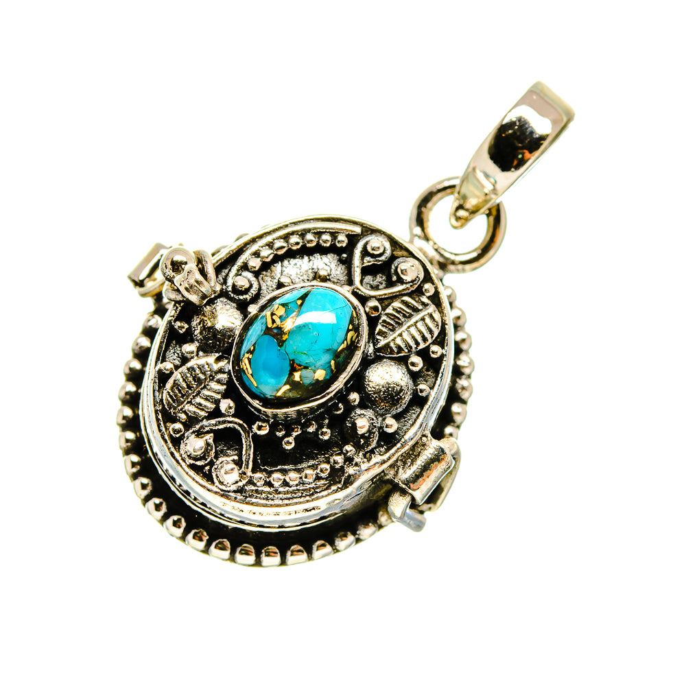 Blue Copper Composite Turquoise Pendants handcrafted by Anasilvercos - PD747240
