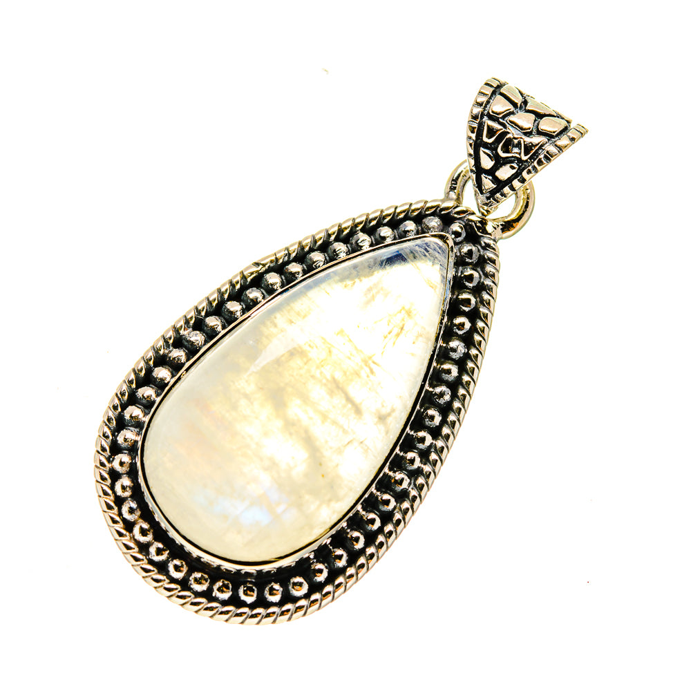 Rainbow Moonstone Pendants handcrafted by Anasilvercos - PD747270
