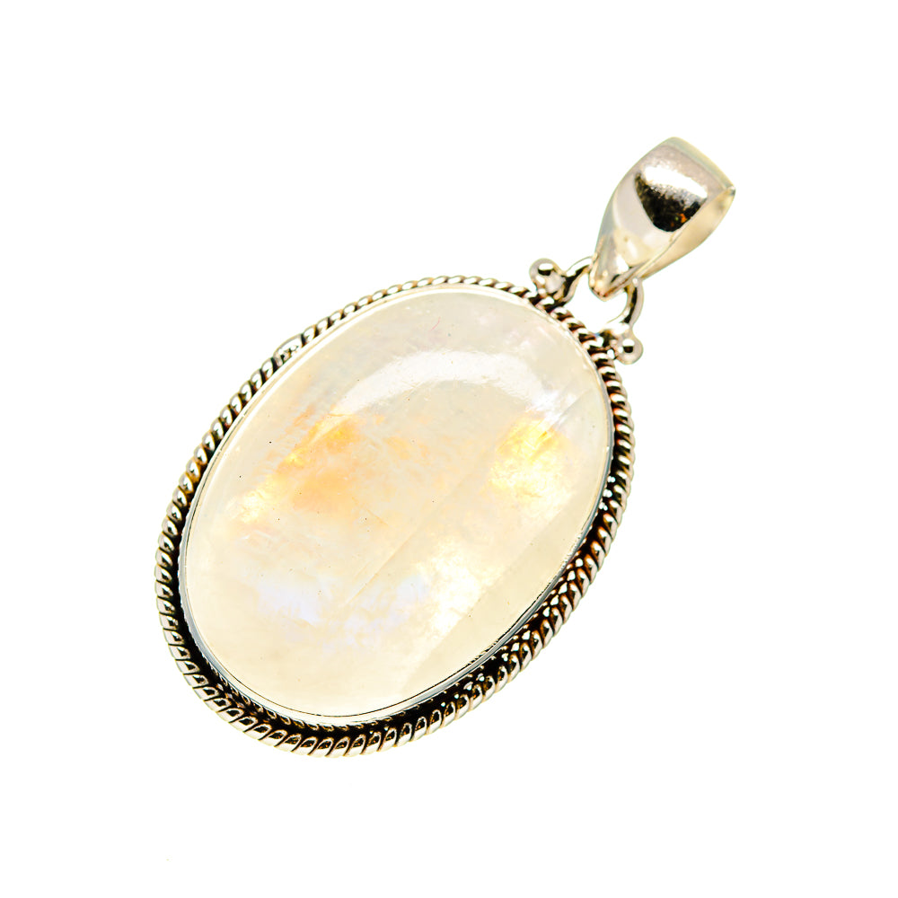 Rainbow Moonstone Pendants handcrafted by Anasilvercos - PD747479