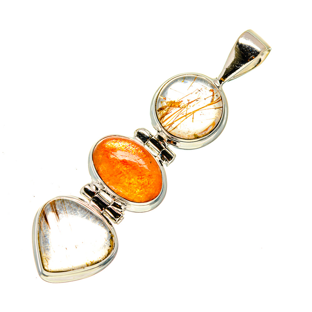 Rutilated Quartz Pendants handcrafted by Anasilvercos - PD747505