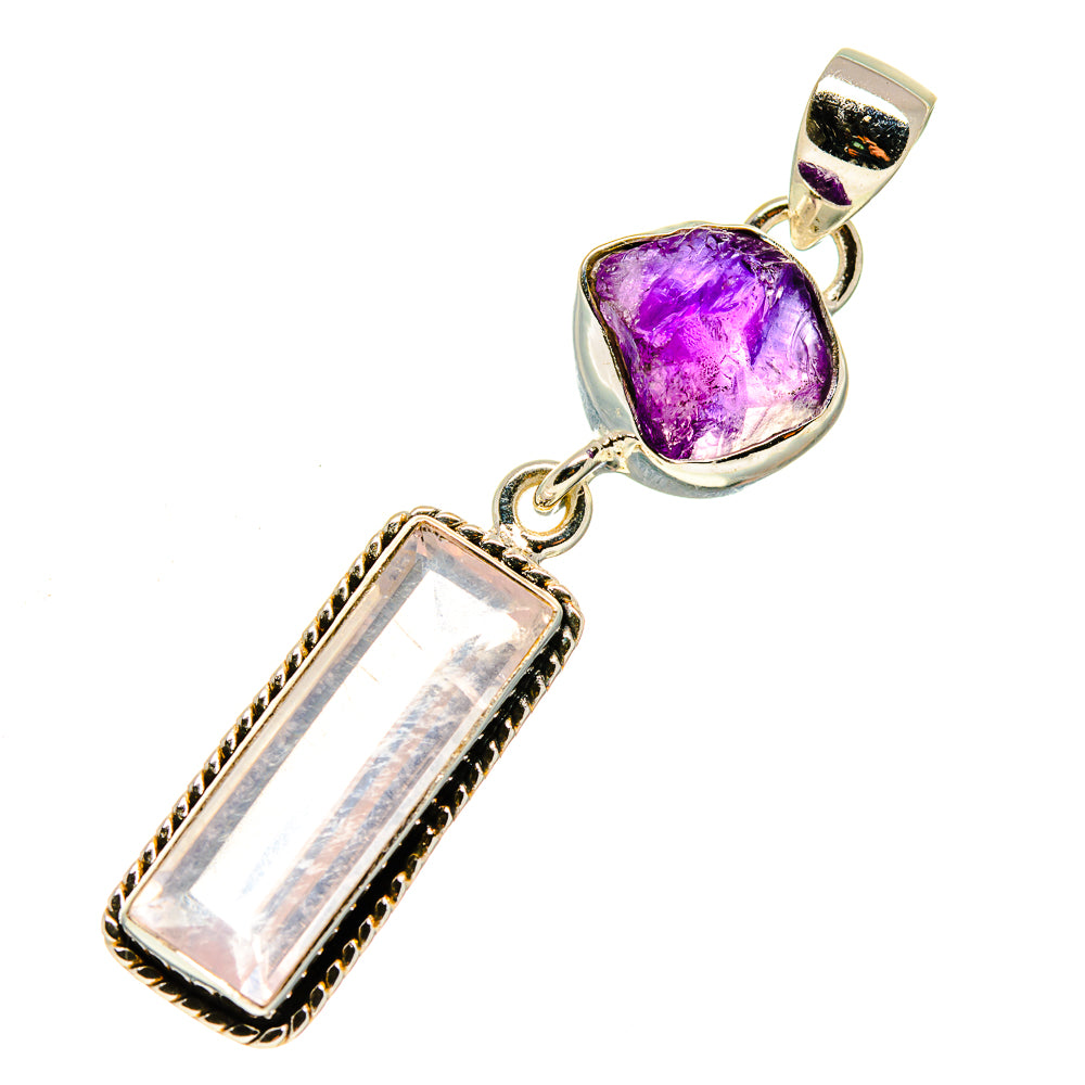 Rose Quartz Pendants handcrafted by Anasilvercos - PD747509