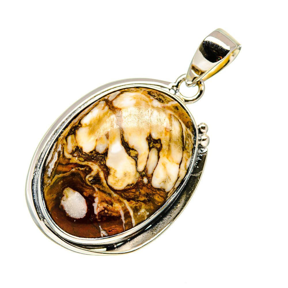 Peanut Wood Jasper Pendants handcrafted by Anasilvercos - PD747677