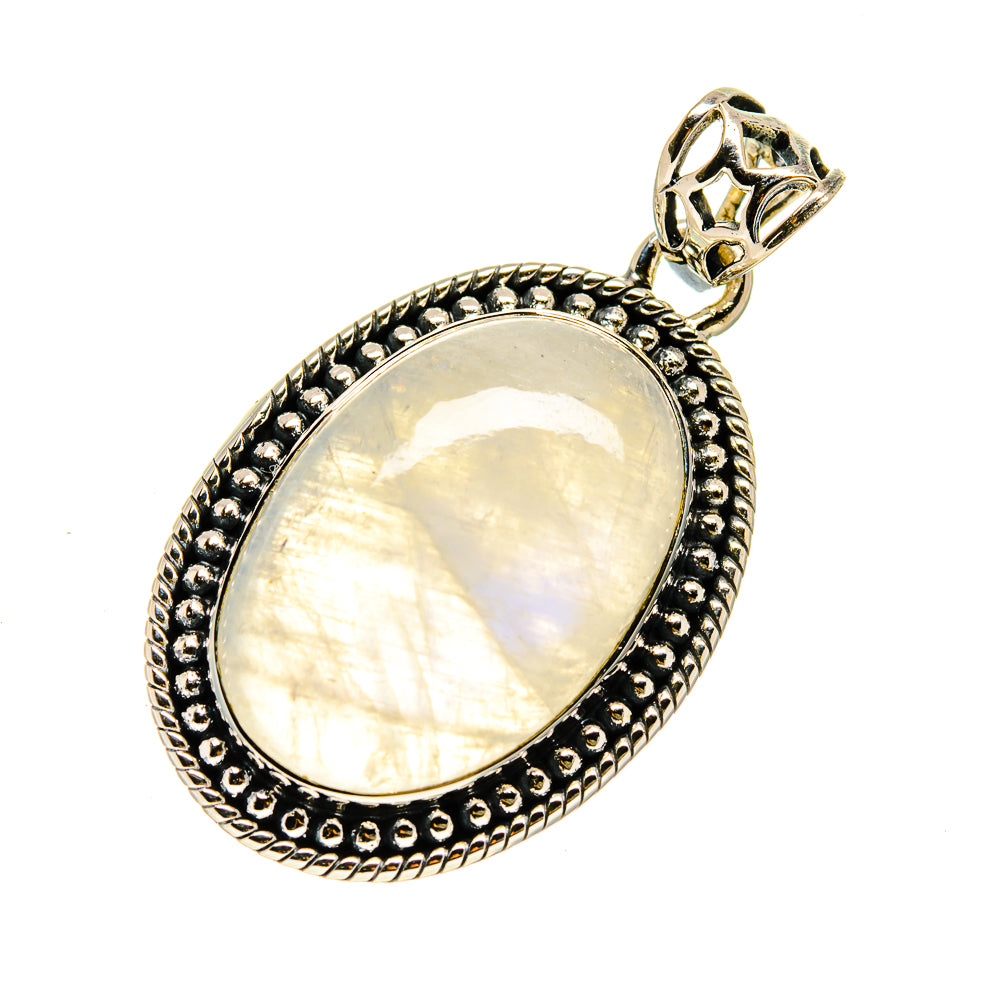 Rainbow Moonstone Pendants handcrafted by Anasilvercos - PD747694