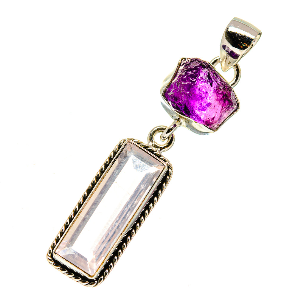 Rose Quartz Pendants handcrafted by Anasilvercos - PD747861
