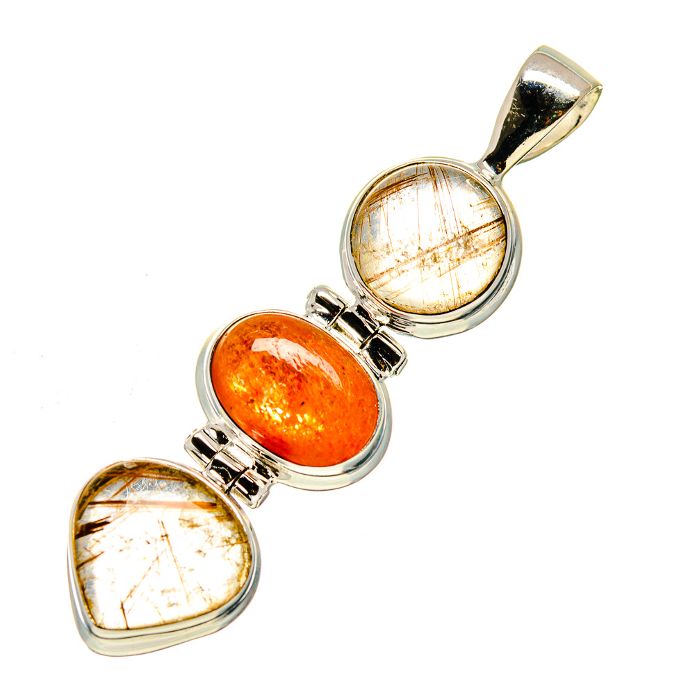 Rutilated Quartz Pendants handcrafted by Anasilvercos - PD747862