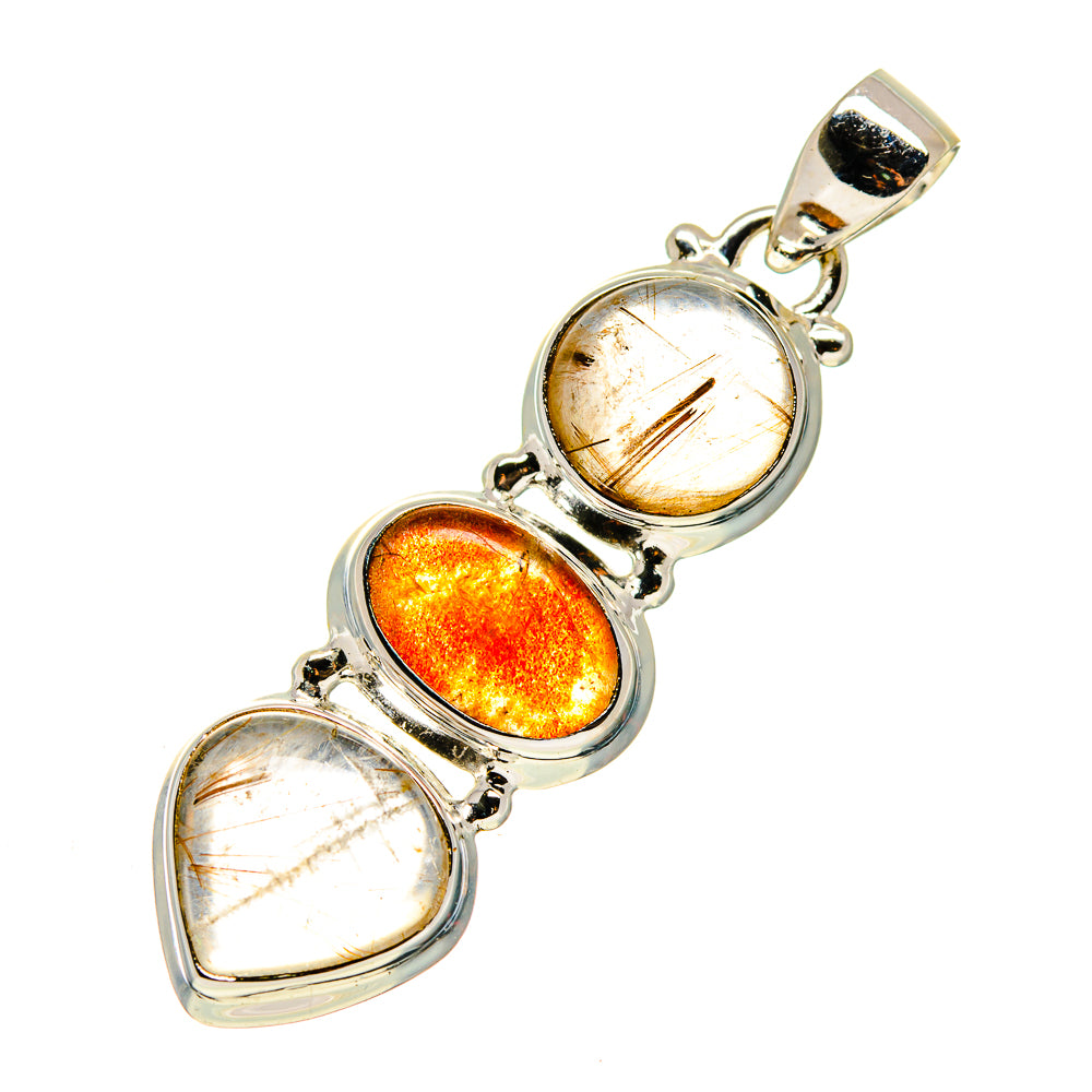 Rutilated Quartz Pendants handcrafted by Anasilvercos - PD747877