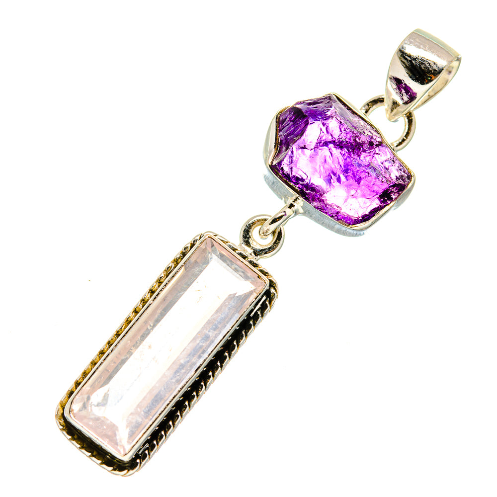 Rose Quartz Pendants handcrafted by Anasilvercos - PD747969