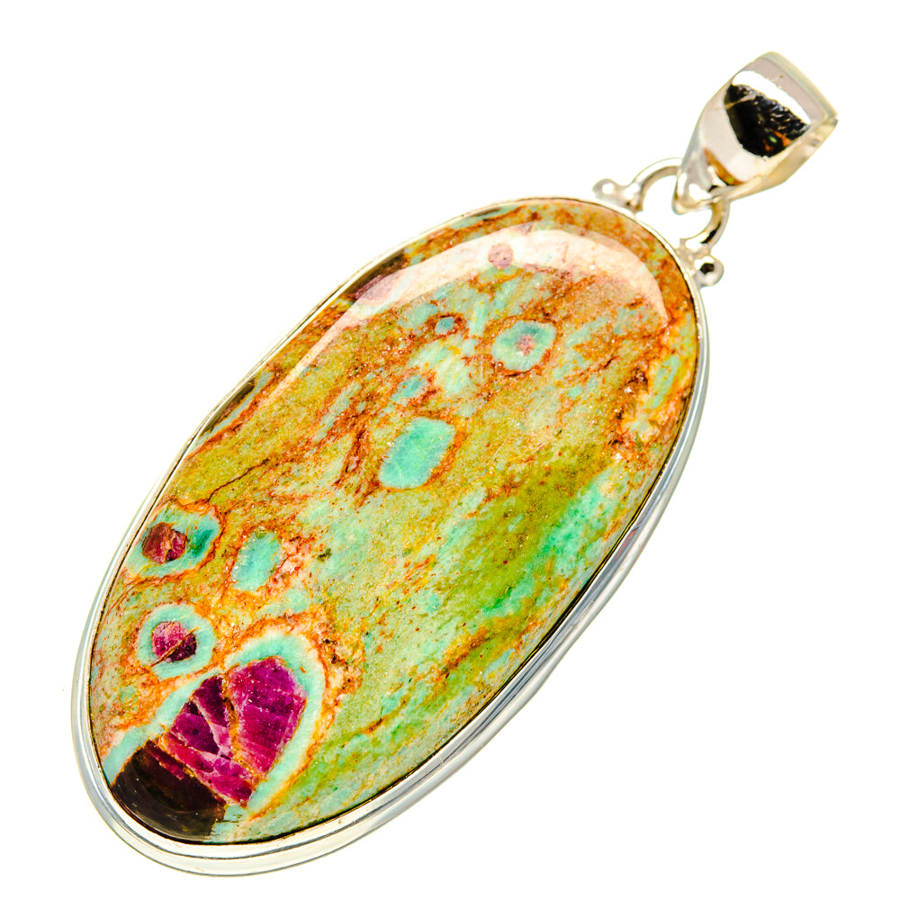 Ruby Fuchsite Pendants handcrafted by Anasilvercos - PD748043