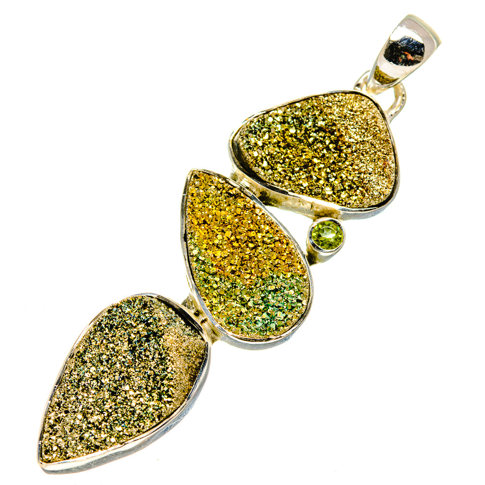 Spectro Pyrite Druzy Pendants handcrafted by Anasilvercos - PD748158