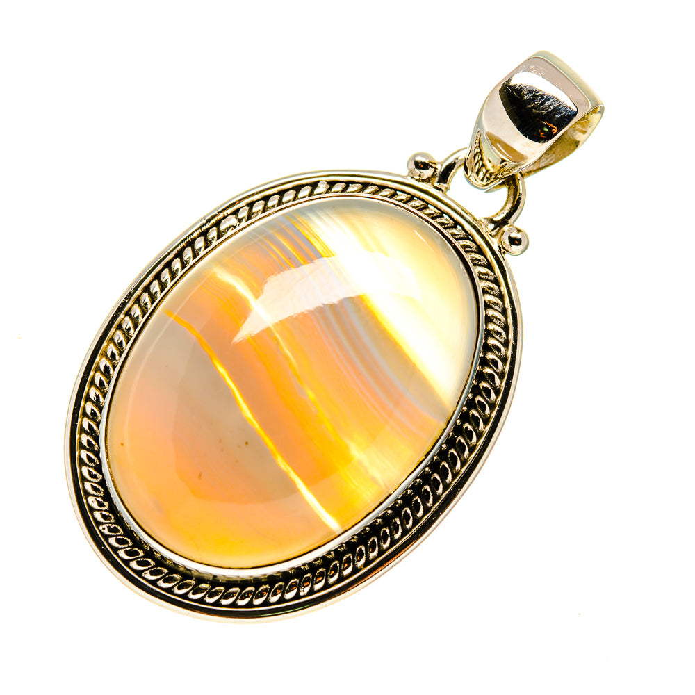 Botswana Agate Pendants handcrafted by Anasilvercos - PD748268