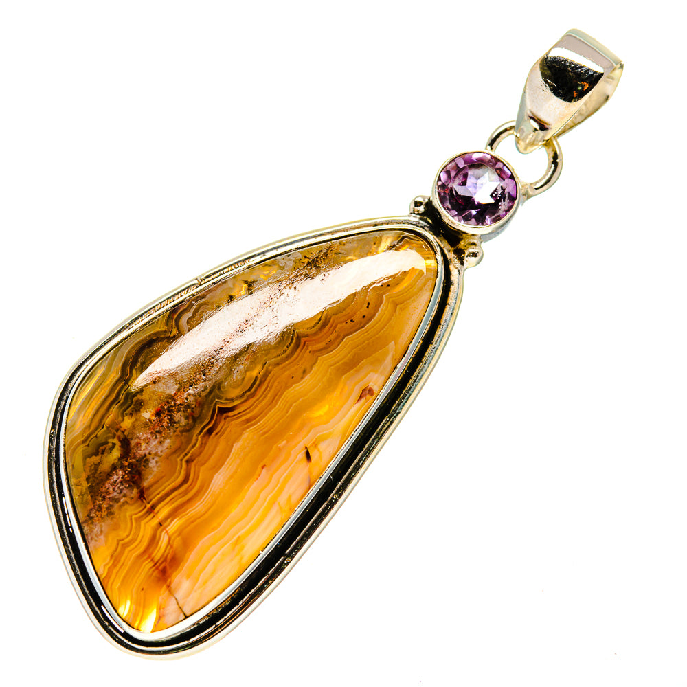Botswana Agate Pendants handcrafted by Anasilvercos - PD748338