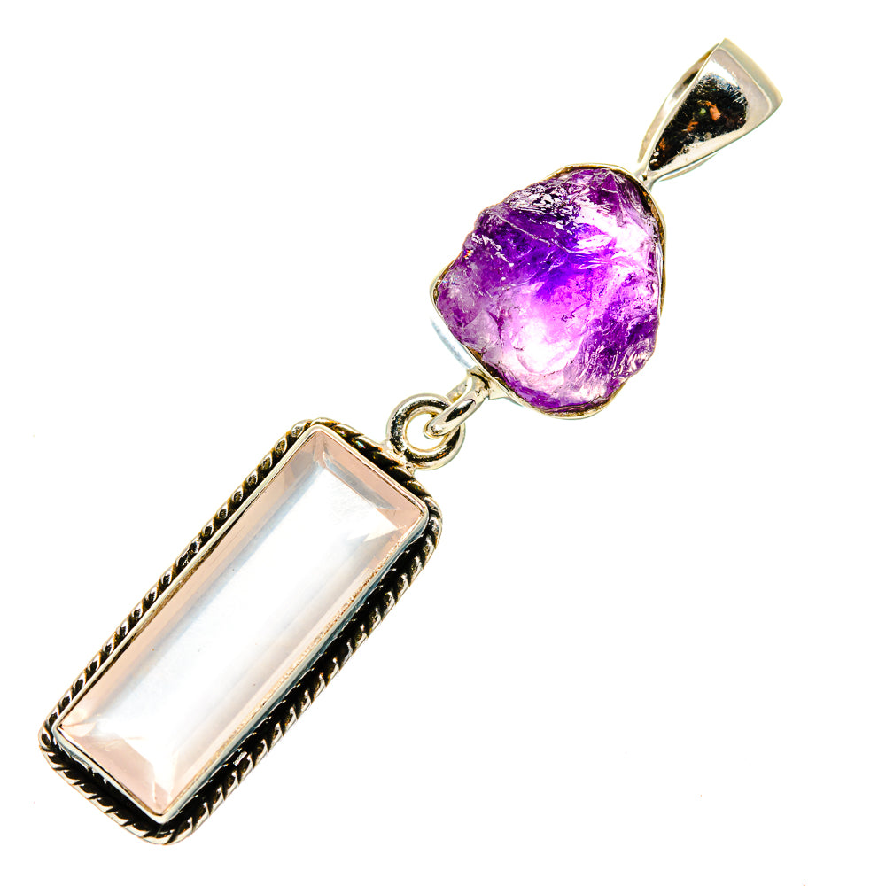 Rose Quartz Pendants handcrafted by Anasilvercos - PD748402