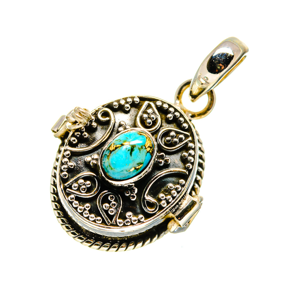 Blue Copper Composite Turquoise Pendants handcrafted by Anasilvercos - PD748457