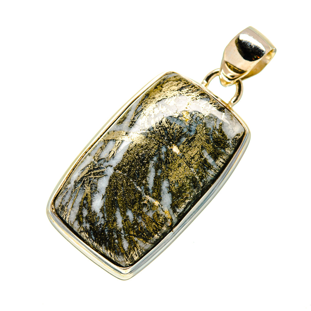 Pyrite Agate Pendants handcrafted by Anasilvercos - PD748477