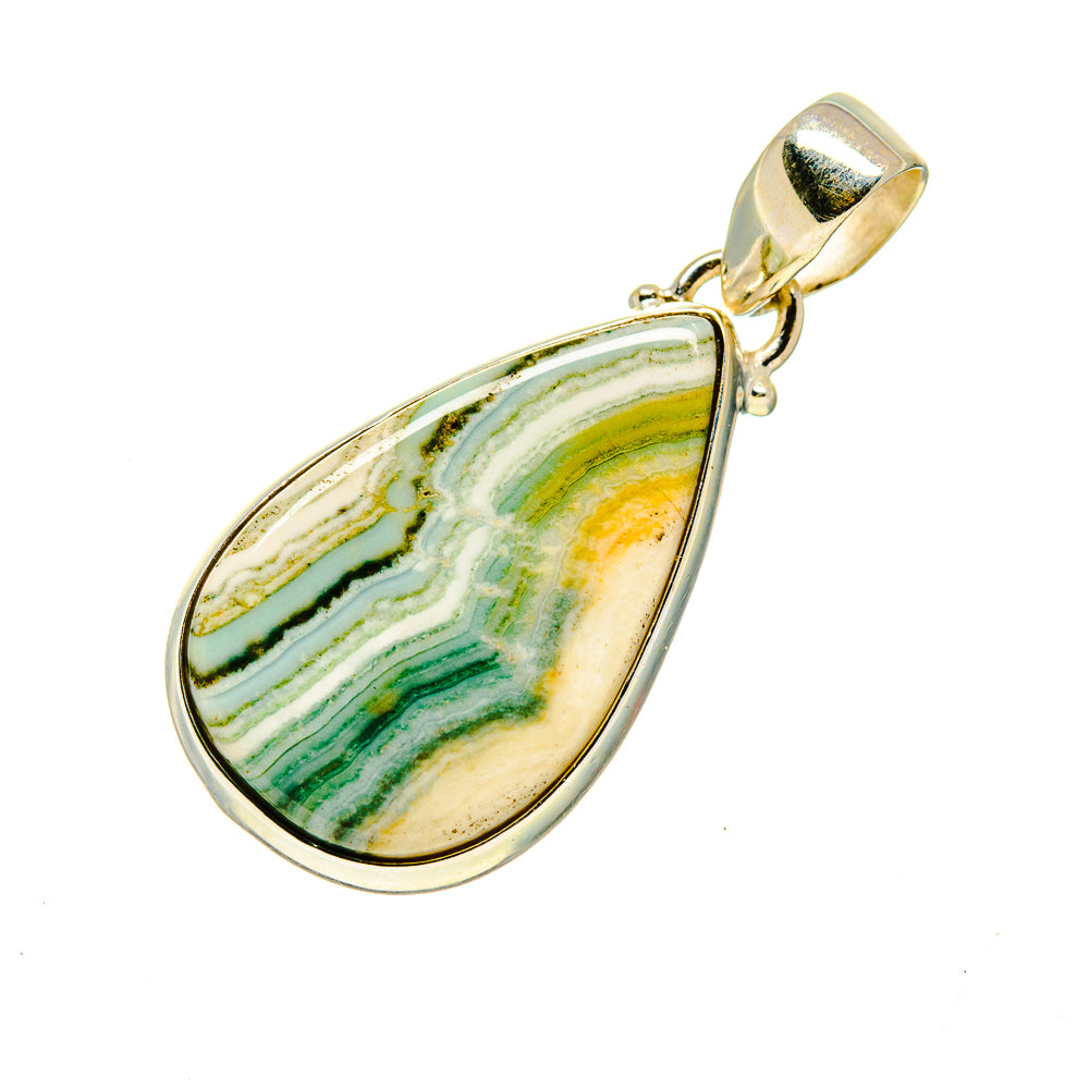 Green Botswana Agate Pendants handcrafted by Anasilvercos - PD748494
