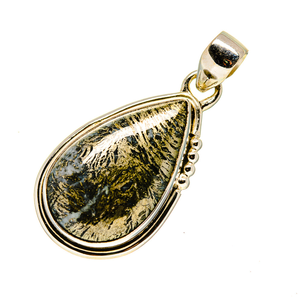 Pyrite Agate Pendants handcrafted by Anasilvercos - PD748515