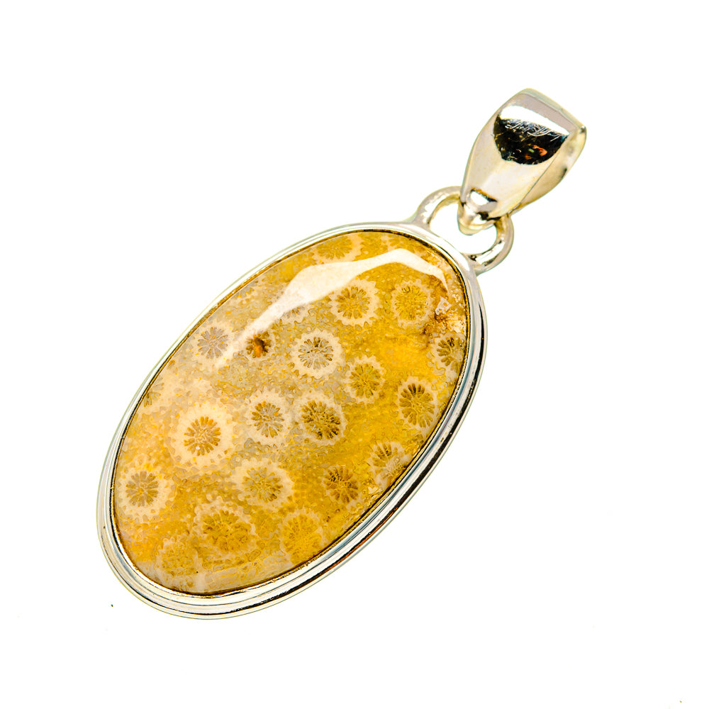 Fossil Coral Pendants handcrafted by Anasilvercos - PD748582