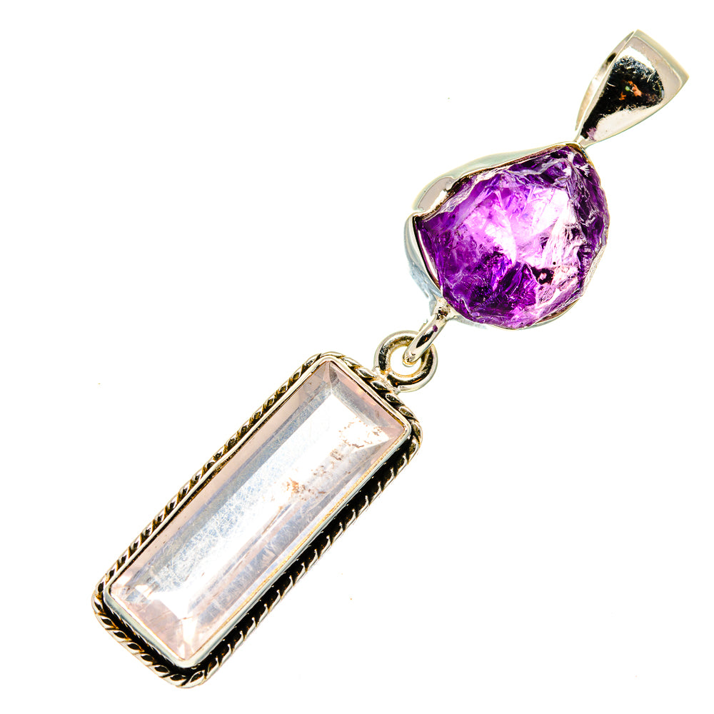Rose Quartz Pendants handcrafted by Anasilvercos - PD748619