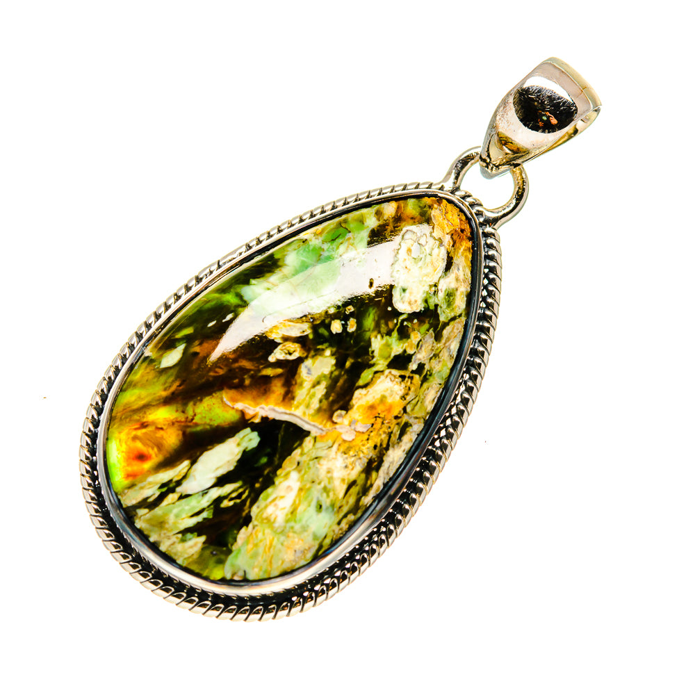 Australian Green Opal Pendants handcrafted by Anasilvercos - PD748629