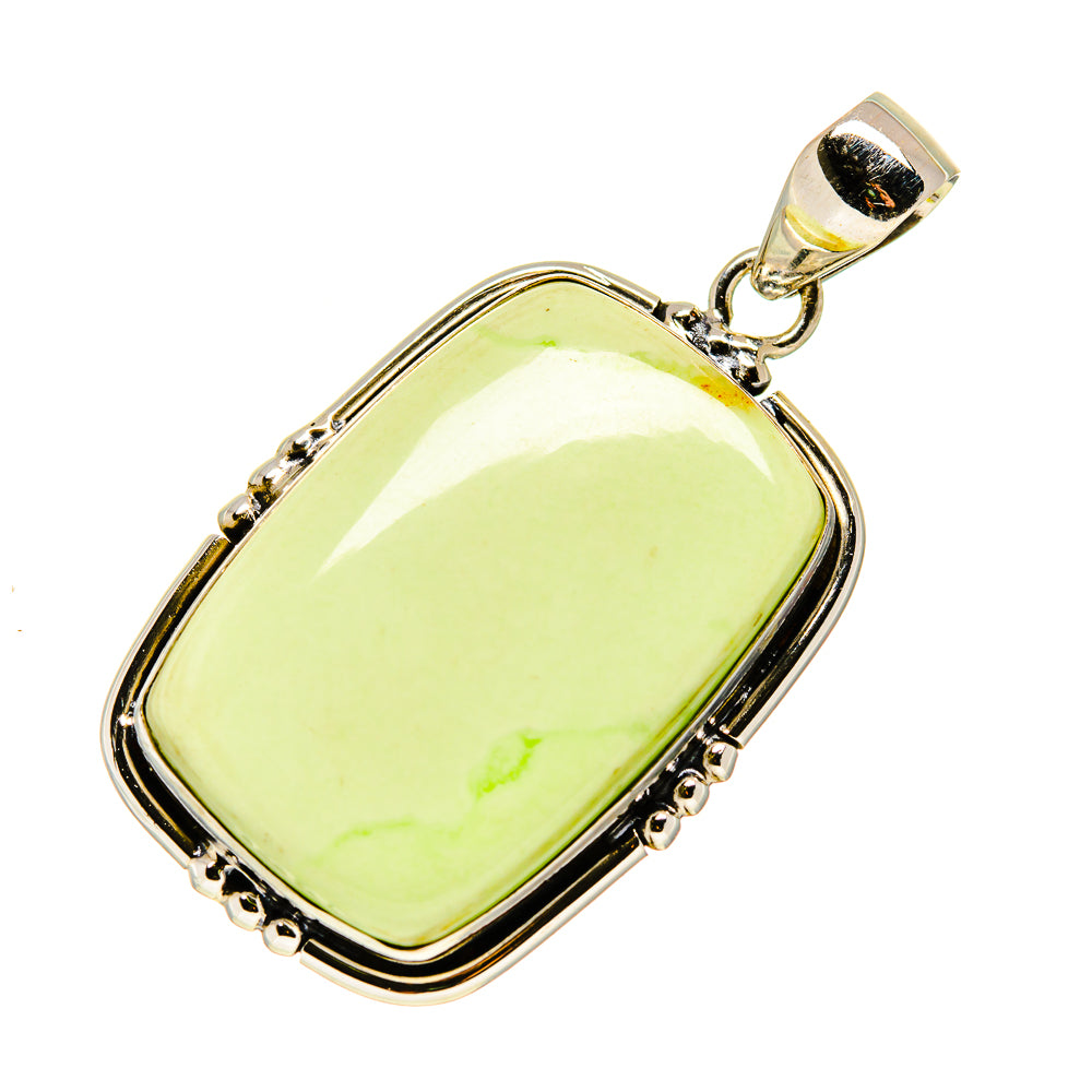 Lemon Chrysoprase Pendants handcrafted by Anasilvercos - PD748664