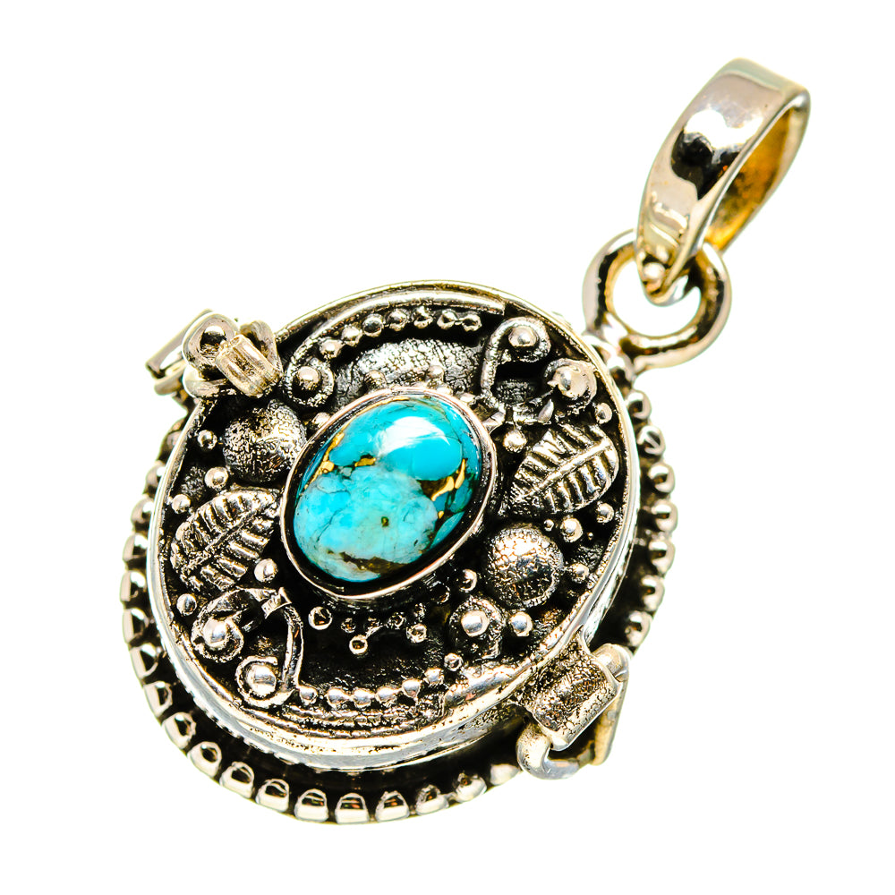 Blue Copper Composite Turquoise Pendants handcrafted by Anasilvercos - PD748799