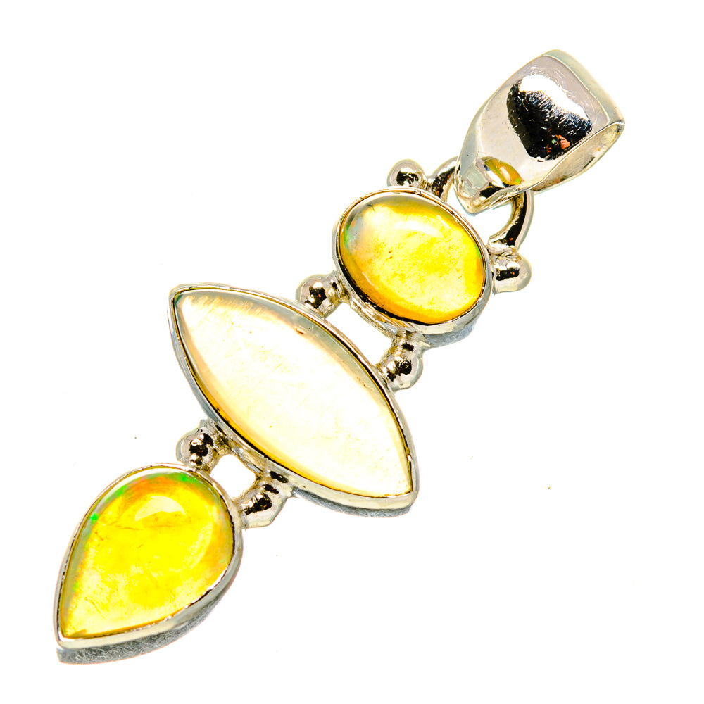 Ethiopian Opal Pendants handcrafted by Anasilvercos - PD748809