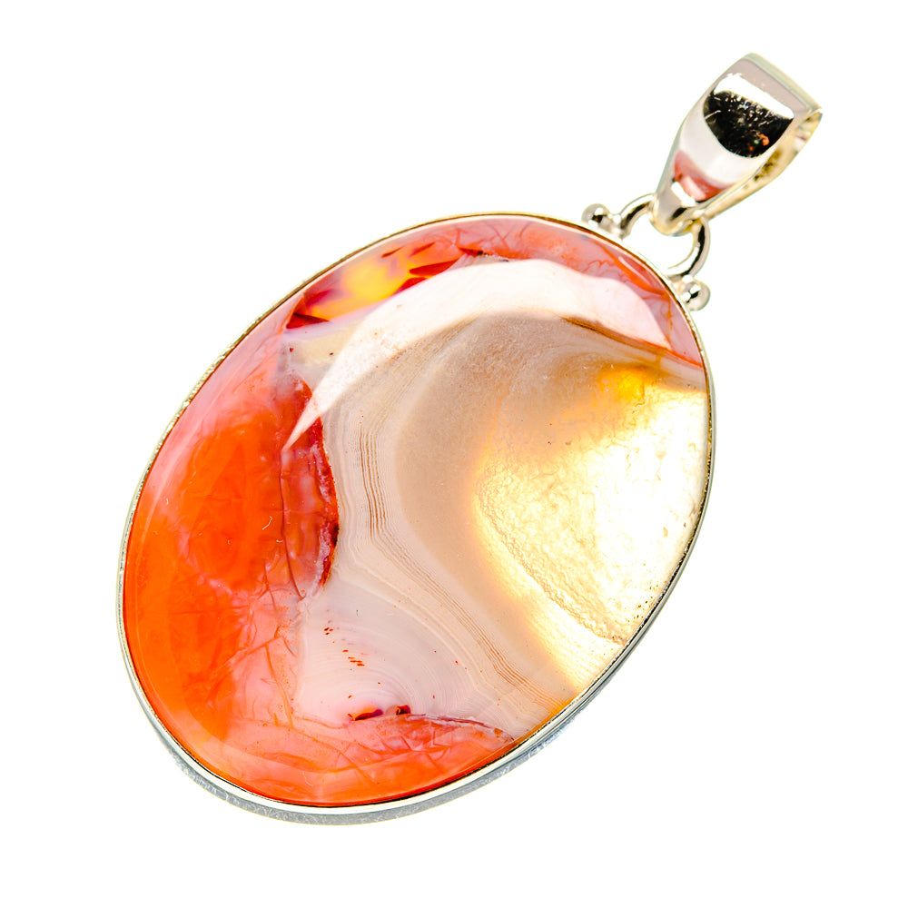 Pink Agate Pendants handcrafted by Anasilvercos - PD748827