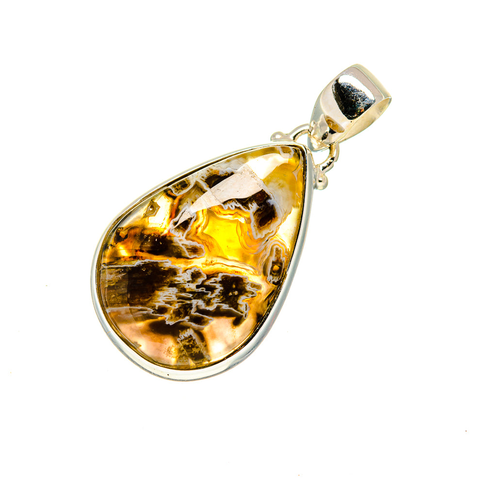 Turkish Tube Agate Pendants handcrafted by Anasilvercos - PD748929