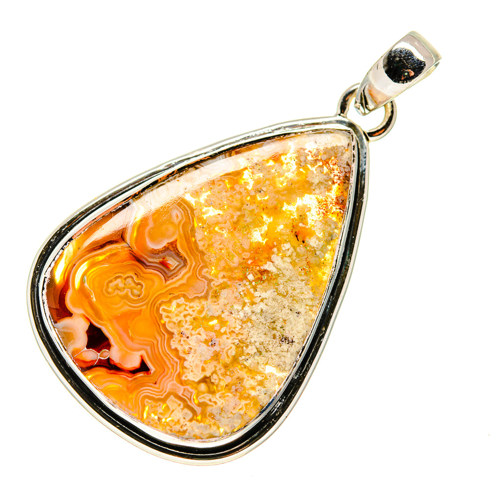 Laguna Lace Agate Pendants handcrafted by Anasilvercos - PD748956