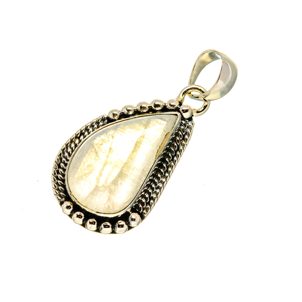 Rainbow Moonstone Pendants handcrafted by Anasilvercos - PD748989