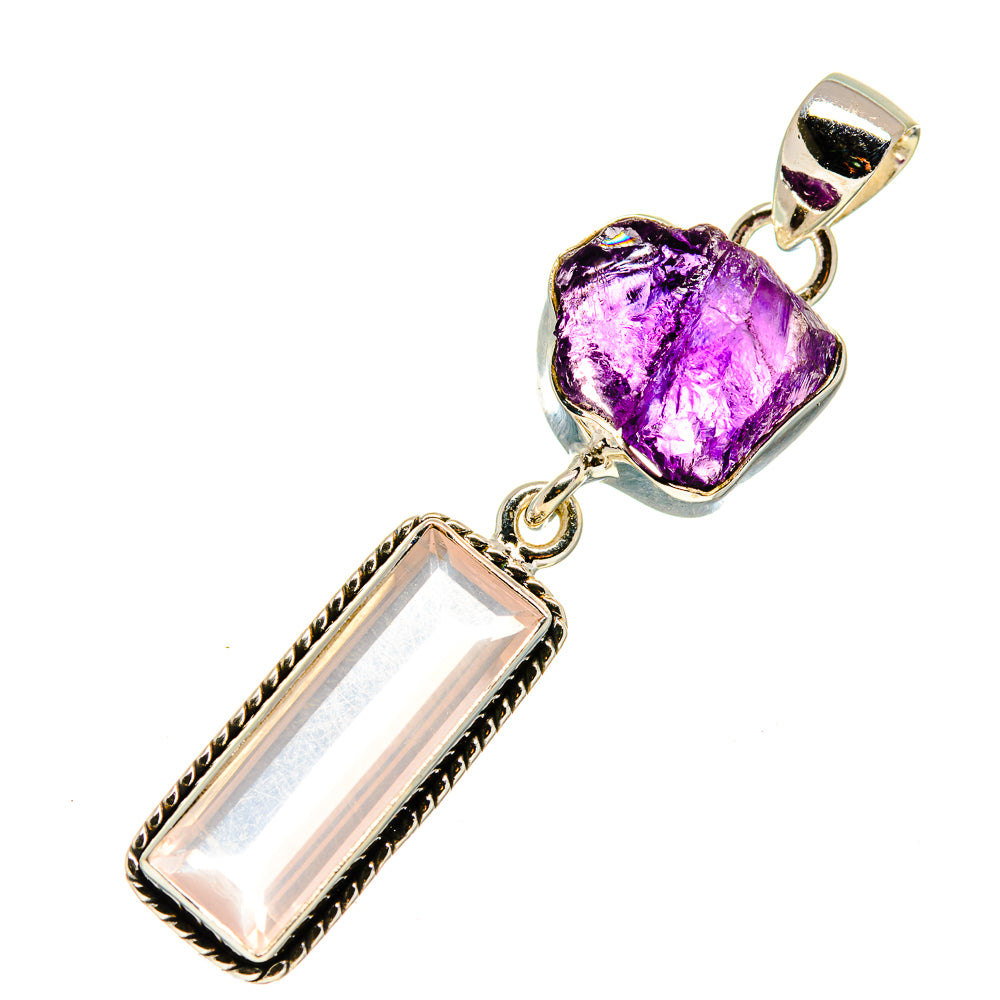 Rose Quartz Pendants handcrafted by Anasilvercos - PD749139